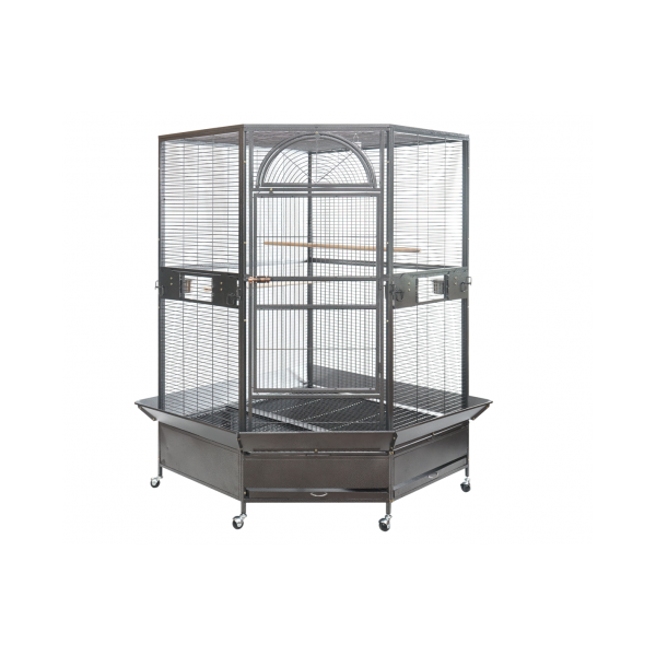 185Cm Xxl Corner Bird Cage Pet Parrot Aviary Perch Castor Wheel