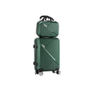 2PCS Luggage Set TSA Lock Hard Case Green