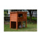 Double Storey Rabbit Guinea Pig Ferret Hutch With Pull Out Tray Brown