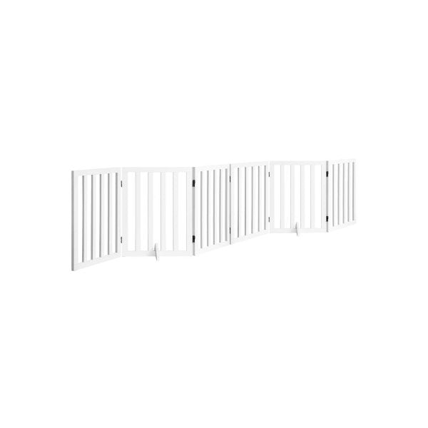 Wooden Pet Gate Dog Fence 6 Panels