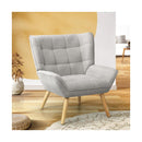 Armchair Fabric Upholstered Tub Chair Grey