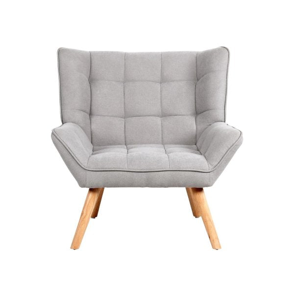Armchair Fabric Upholstered Tub Chair Grey