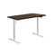 Electric Standing Desk Single Motor White And Walnut 150Cm