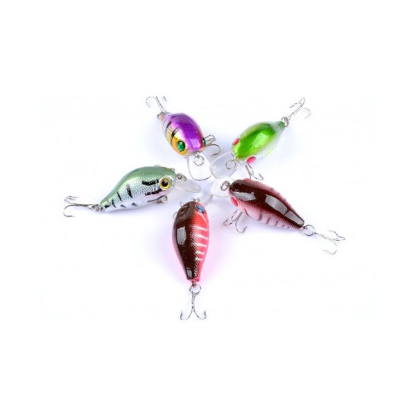 5 X Popper Crank Bait Fishing Lures Surface Tackle Saltwater