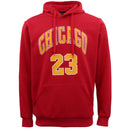 Men'S Fleece Pullover Hoodie Jacket Sports Jumper Jersey Chicago Golden State, Red - Chicago 23, M