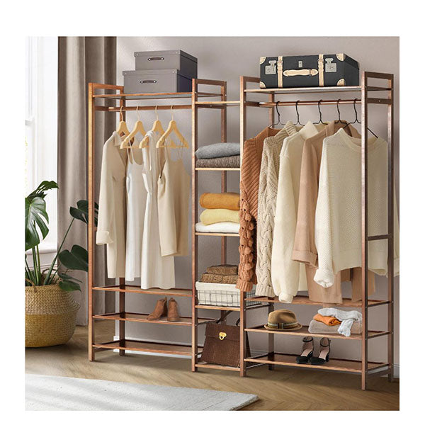Wardrobe Organiset With Display Shelves Open Clothes Rack