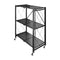Foldable Storage Shelf 3 Tier Black