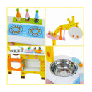 Wooden Kitchen Playset For Kids Giraffe Shape Kitchen Set