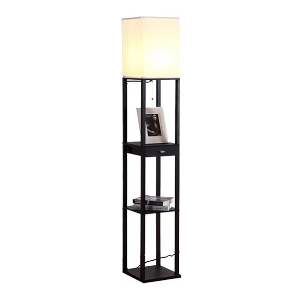 Frameless Floor Vintage Lamp Shelf 160Cm Black