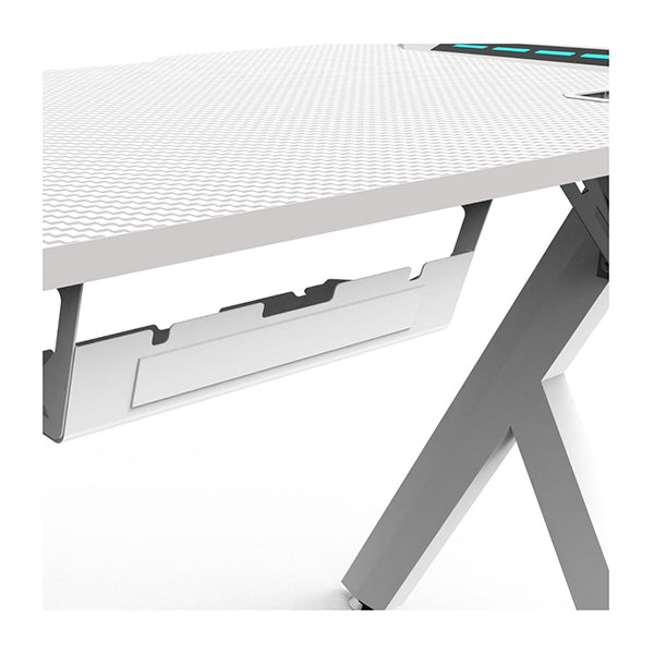 Rgb Gaming Desk Y Shape White 140Cm