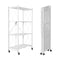 Foldable Storage Shelf 4 Tier White
