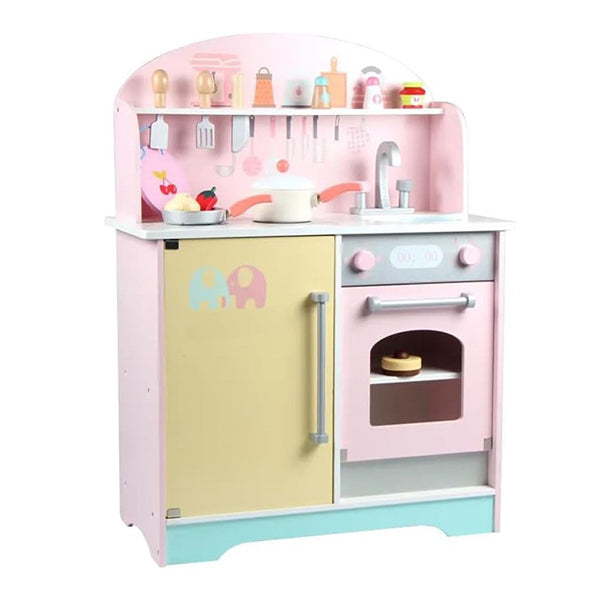 Wooden Kitchen Playset For Kids Japanese Style Kitchen Set Pink