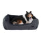 110Cm Dog Sofa Bed With Removable Washable Cover Dark Grey