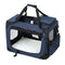 Dog Kennel Transport Box Folding Fabric Pet Carrier 60Cm Dark Blue