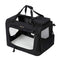 Dog Kennel Transport Box Folding Fabric Pet Carrier 60Cm Black
