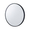 900X900X40Mm Bathroom Wall Mounted Aluminum Framed Mirror Round Black