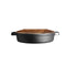 29Cm Round Cast Iron Deep Baking Pizza Frying Pan With Wooden Lid