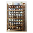 Tower Bamboo Wooden Shoe Rack Corner Shelf Stand Storage Organizer