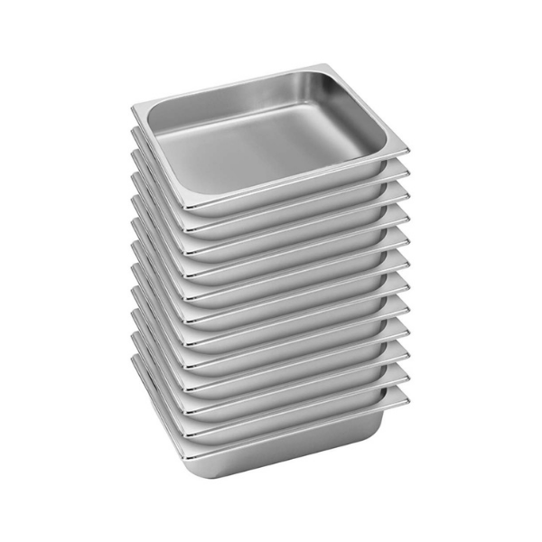 12 Pcs Gastronorm Gn Pan Full Size Stainless Steel Tray