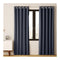 2X Blockout Curtains Blackout Window Curtain Eyelet 140X230Cm Charcoal