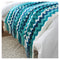 170Cm Blue Acrylic Zigzag Throw Blanket