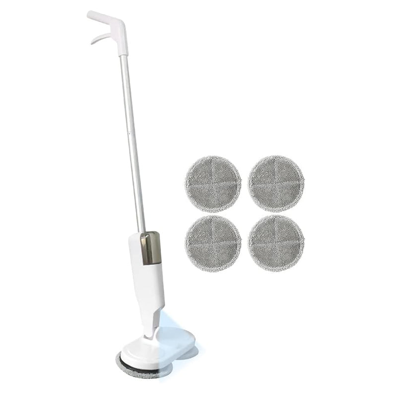 Cordless Electric Spin Mop Polisher with Water Tank and Cloths- USB Charging_2