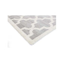 Lattice Pattern Grey White Rug