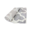Lattice Pattern Grey White Rug