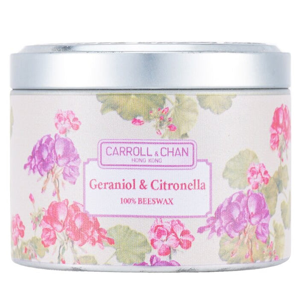Carroll And Chan Beeswax Tin Candle Geraniol And Citronella 8X6 Cm
