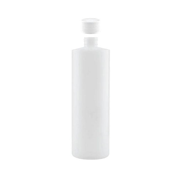 250Ml Hdpe Clear Round Bottle Empty Plastic White Screw Food Storage