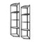 2Pcs 5 Tier Steel Triangular Corner Stand Multi Functional Shelves