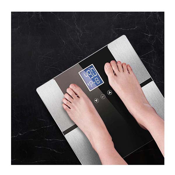 2 Pcs Digital Electronic Lcd Bathroom Body Fat Scale Black