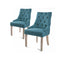 2Pcs French Provincial Oak Leg Chair Amour Dark Blue