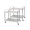 2 Tier Stainless Steel Kitchen Trolley Utility Round Large