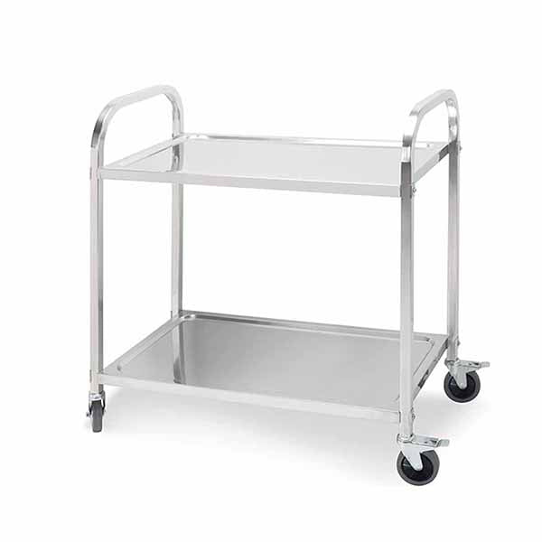 2 Tier Stainless Steel Utility Cart Small