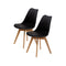 2X Padded Seat Dining Chair Black