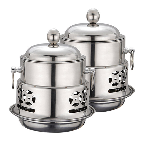 Stainless Steel Mini Asian Buffet Hot Pot With Lid A