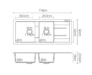 Stone Kitchen Sink Black 1160x500