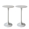 2X Bar Table Pub Tables Kitchen Marble Tulip Outdoor Round Metal