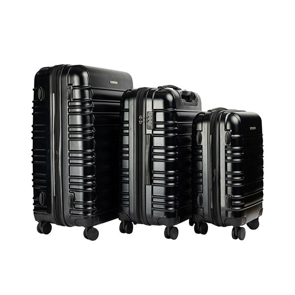 3PC Hard Shell Noctis Luggage Set Stygian Black