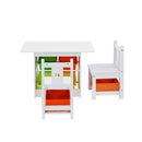 3 Pcs Kids Table Chairs Set Children Furniture Play Toys Storage Box