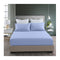 3 Piece Light Blue Fitted Sheet and Pillowcase Set