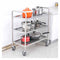 3 Tier Stainless Steel Utility Cart Round 81X46X85Cm Small