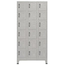 18 Compartment Metal Locker Cabinet