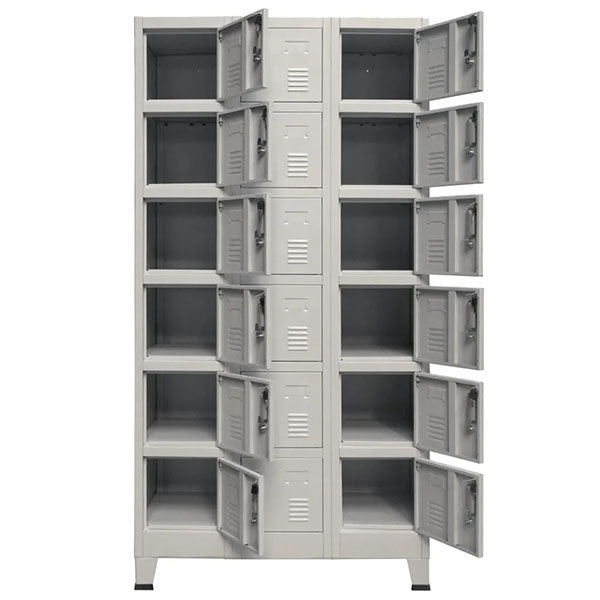 18 Compartment Metal Locker Cabinet