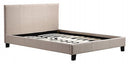 Double Linen Fabric Bed Frame - Beige