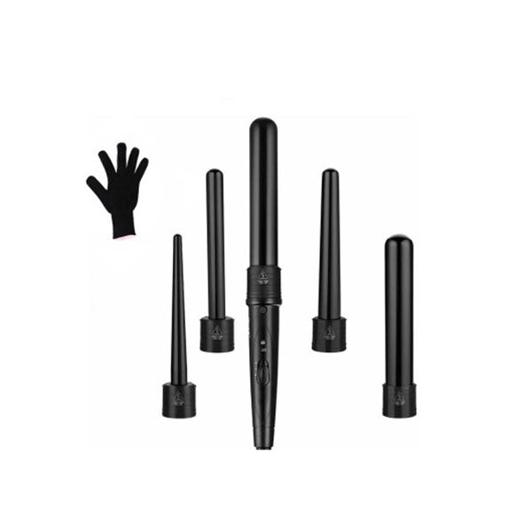5 In 1 Hair Curler Wand Set Ceramic Styling Iron Roller Barrel