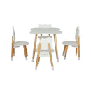 5 Piece Kids Table And Chairs Set Children Activity Study Play Desk