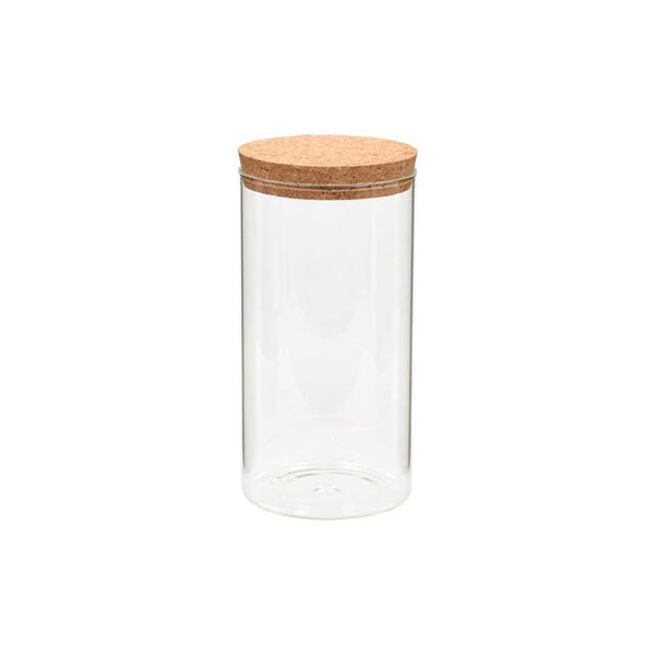 6 Pcs Storage Glass Jars With Cork Lid 1100 Ml