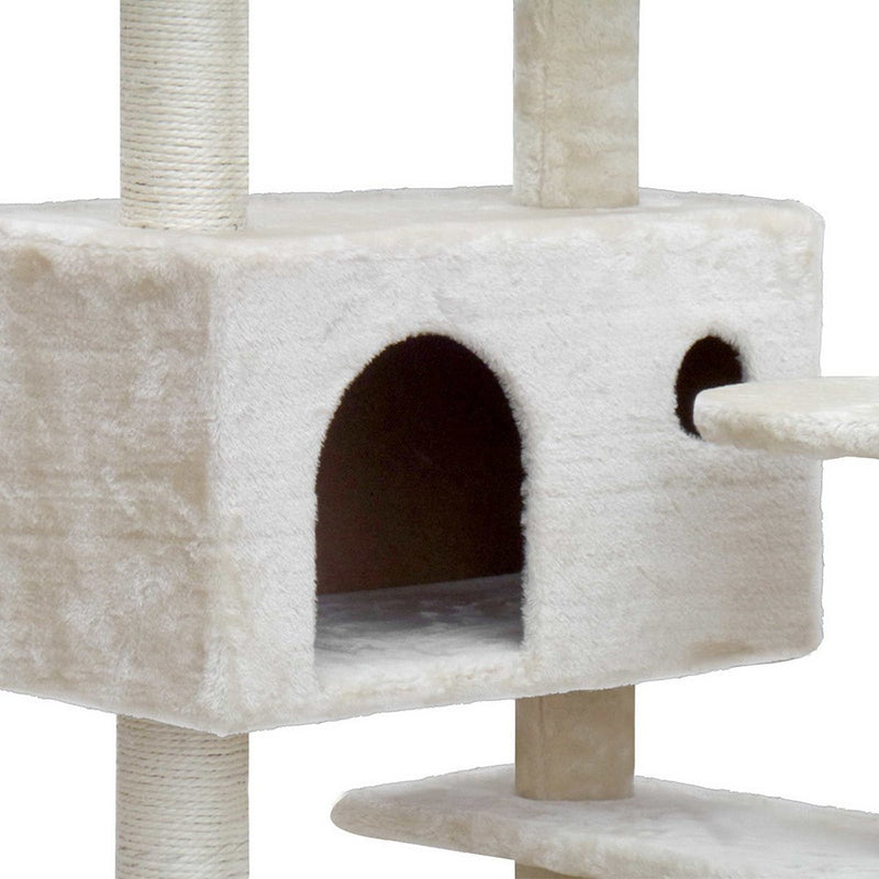 Cat Tree 134Cm Trees Scratching Post Tower Condo House Furniture Wood